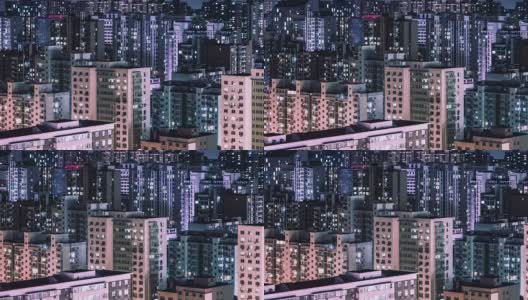 T/L HA PAN Grid Apartment, Windows twinkle at Night /北京，中国高清在线视频素材下载