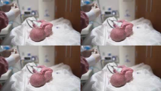 医生在手术室检查新生儿高清在线视频素材下载