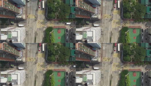 从空中俯瞰拥挤的香港高清在线视频素材下载