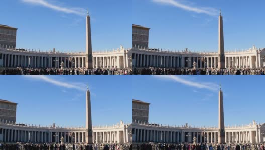 梵蒂冈城的圣彼得广场高清在线视频素材下载