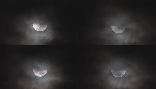 月亮和云高清在线视频素材下载