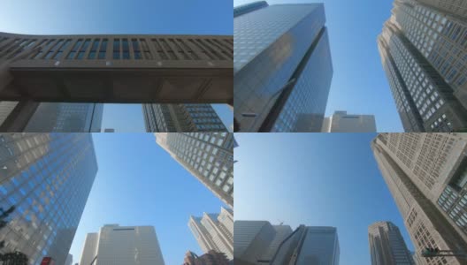 商业区的摩天大楼高清在线视频素材下载