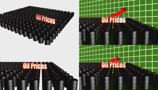 石油桶和价格图表高清在线视频素材下载