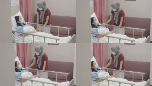亚洲女病人住院了高清在线视频素材下载