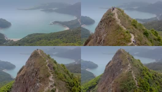 飞越清水湾附近的高山，远足路线，香港著名的度假郊野公园高清在线视频素材下载
