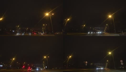 夜晚的城市街道高清在线视频素材下载