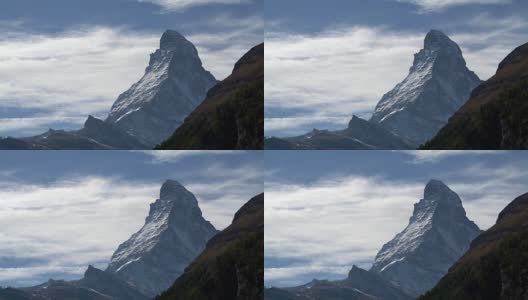 瑞士山马特洪峰。高清在线视频素材下载