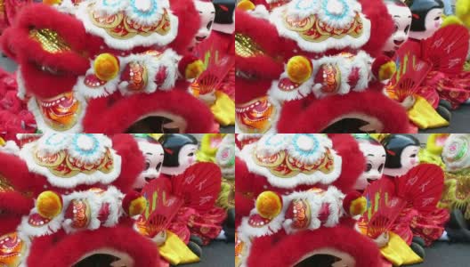 舞龙庆祝中国新年高清在线视频素材下载