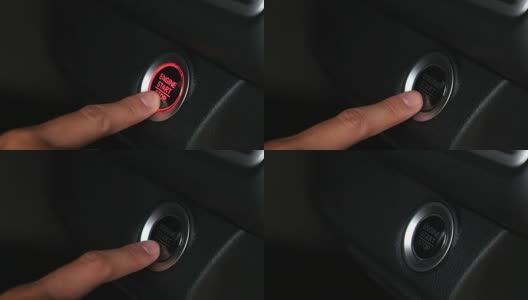 发动机启动和停止按钮，从现代汽车高清在线视频素材下载