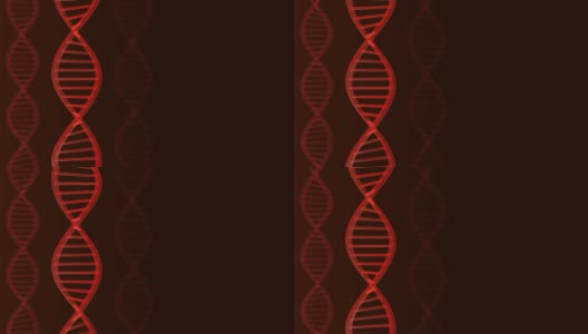 未来的旋转DNA链。基因工程科学背景。高清在线视频素材下载