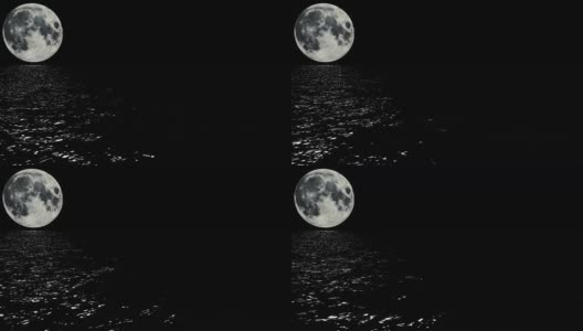 海面上的月光小径高清在线视频素材下载