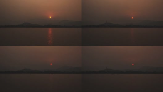 中国北京昆明湖日落的时间流逝高清在线视频素材下载