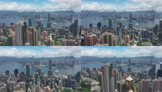 香港城市无人机视图高清在线视频素材下载