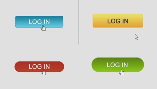 登录网页界面的按钮用鼠标光标点击，不同颜色选择高清在线视频素材下载