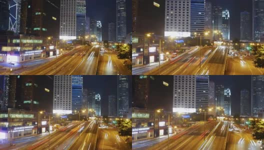 香港城市和街道交通的延时高清在线视频素材下载
