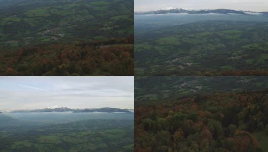 Mt.Salève秋天在日内瓦周围高清在线视频素材下载