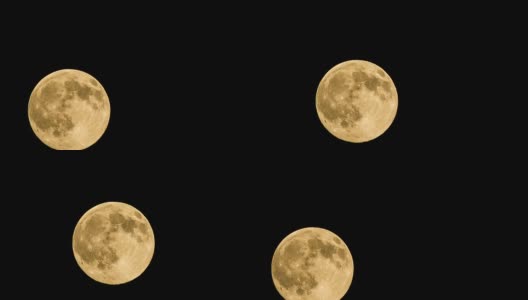 巨大的黄色满月在天空中升起高清在线视频素材下载