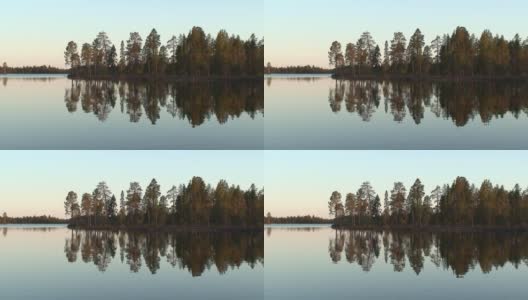 芬兰拉普兰的寂静日落高清在线视频素材下载