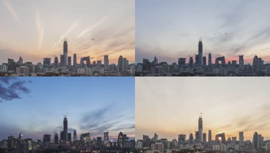 时间lapse-Beijing天际线高清在线视频素材下载