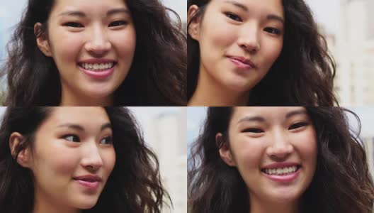 一个美丽的亚洲女孩的肖像高清在线视频素材下载