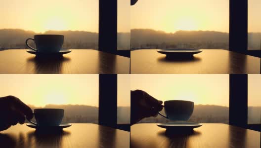 早上的咖啡时间高清在线视频素材下载