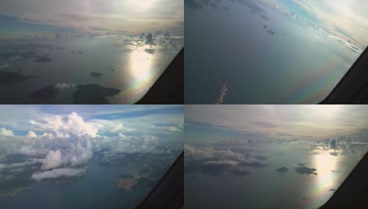 飞越香港岛(飞机POV镜头)高清在线视频素材下载