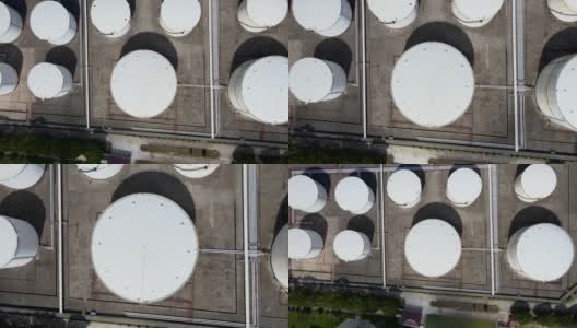 无人机航拍中国上海油气石化储油罐高清在线视频素材下载