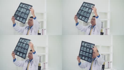 医生对脑部进行了电脑断层扫描并进行了x光检查高清在线视频素材下载