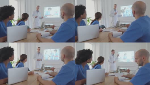 一群医生和护士在研讨会上高清在线视频素材下载