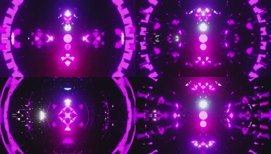 紫色和粉红色晶体闪烁灯光背景VJ环高清在线视频素材下载
