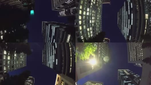 夜间建筑-慢动作高清在线视频素材下载