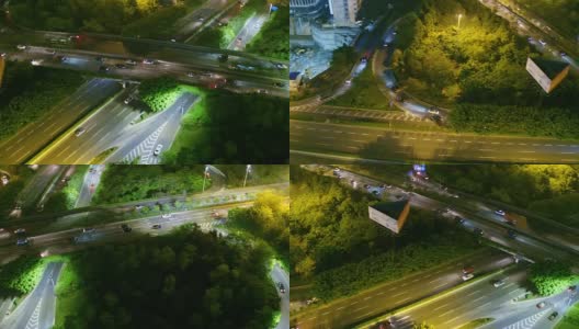 深圳立交桥鸟瞰图高清在线视频素材下载