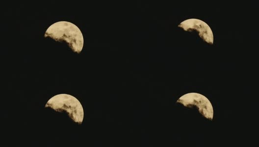 超级满月在云端升起。高清在线视频素材下载