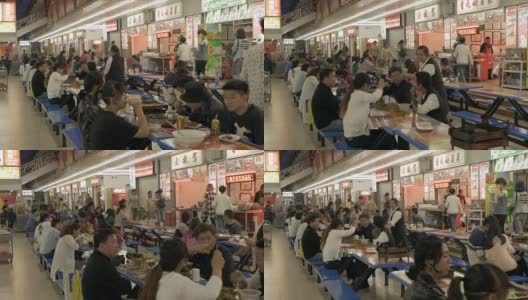 中国昆明的户外快餐店高清在线视频素材下载