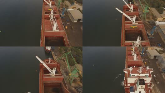 港口有货船高清在线视频素材下载