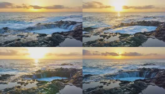 El Bufadero - Gran Canaria, Sunrise time lapse视频高清在线视频素材下载