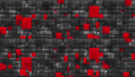 红色和黑色技术光泽方块视频动画高清在线视频素材下载