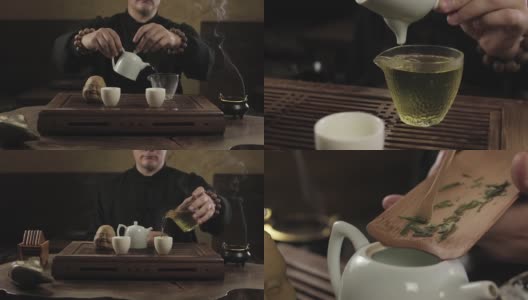 中国传统泡茶高清在线视频素材下载
