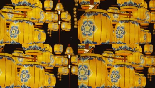中国陕西西安庆祝中国春节的灯笼高清在线视频素材下载