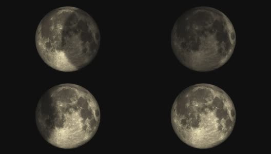 月亮被圆形阴影覆盖和覆盖高清在线视频素材下载