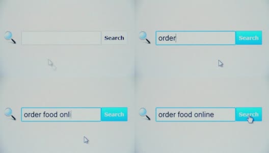 在线订餐-浏览器搜索查询，互联网网页高清在线视频素材下载