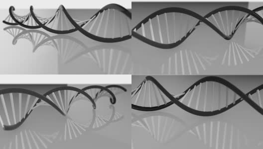 人类基因组图谱研究人类DNA和基因分子化学三维渲染高清在线视频素材下载