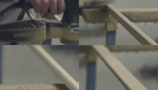 抛光锯木厂的木材高清在线视频素材下载