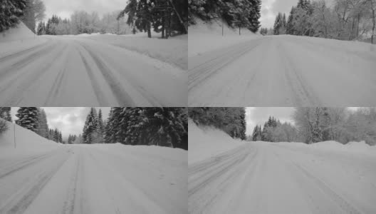 在雪地里开车;高清照片JPEG高清在线视频素材下载