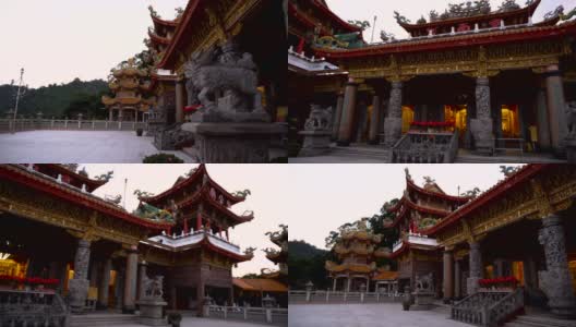 山上的中国传统寺庙高清在线视频素材下载