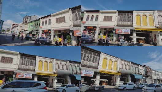 泰国普吉岛普吉镇的老城区高清在线视频素材下载