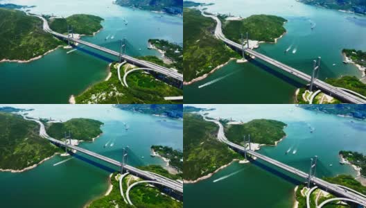 香港青马大桥高清在线视频素材下载