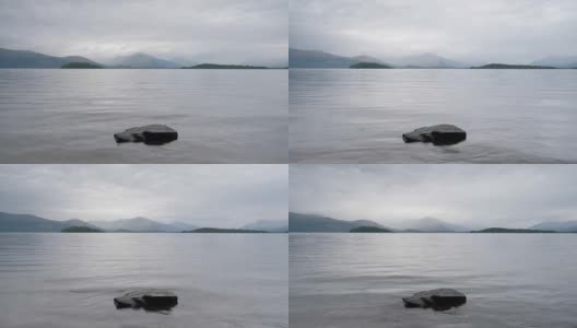 穆迪湖湖泊大气水灰色快速云Lomond苏格兰高地景观景色户外苏格兰时间流逝uk高清在线视频素材下载