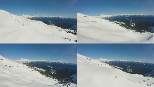 北Cascades航空拍摄飞向Shuksan山史诗般的自然Cascades Mtn山脉景观高清在线视频素材下载