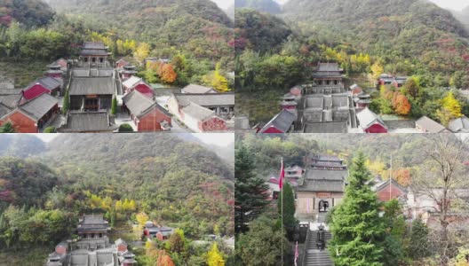 中国武当山无人机鸟瞰图高清在线视频素材下载